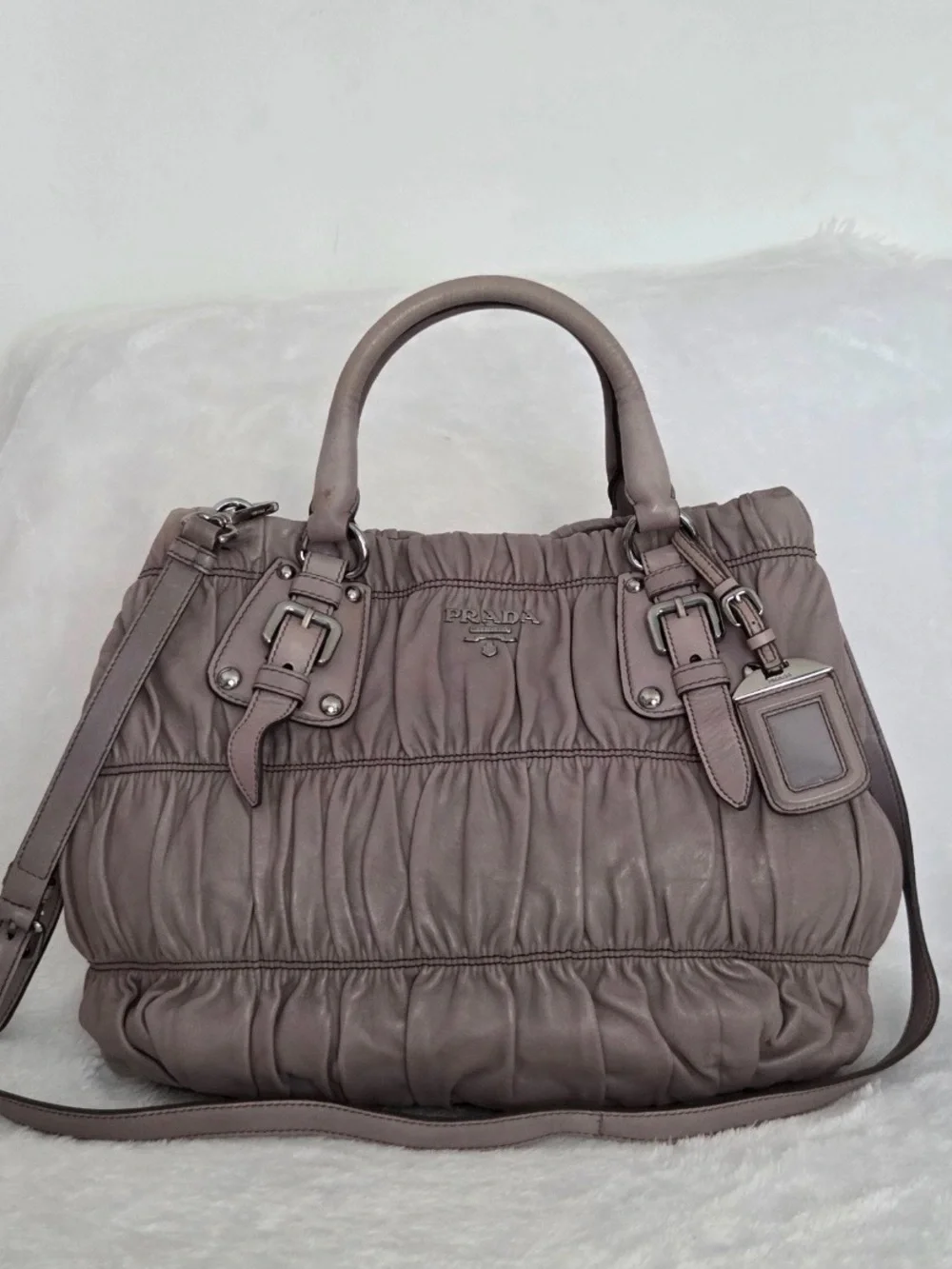 Prada Nappa Gaufre Leather Shoulder Bag